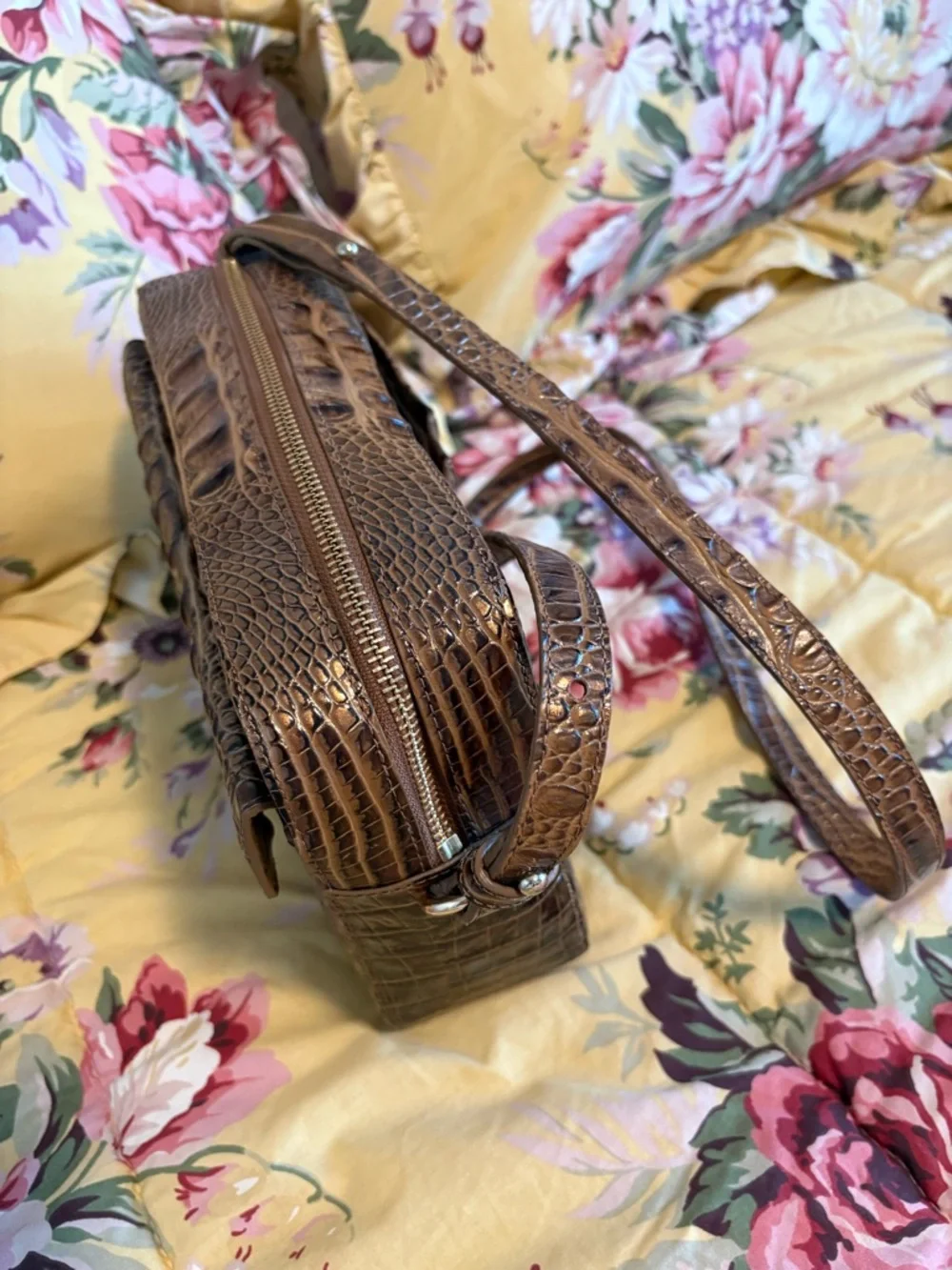 Brown Brahmin Bag with Hints of Burnished Bronze - Picture 8 of 15